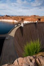 Glen Canyon Dam at sunset Royalty Free Stock Photo