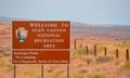 Glen Canyon National Recreation Area Sign in Page, Coconino County, Arizona