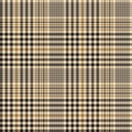 Glen check plaid pattern. Herringbone tweed vector illustration for spring autumn winter. Seamless asymmetric tartan plaid. Royalty Free Stock Photo