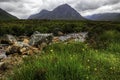 Glen Coe, Scotland, river with mountains Royalty Free Stock Photo