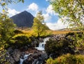 Glen Etive, Buachaille Etive Mor in the Glen Coe area, Scotland Royalty Free Stock Photo