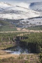 Glen Feshie track at Inshriach Forest in the Cairngorms of Scotland. Royalty Free Stock Photo