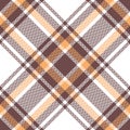 Flannel tartan plaid pattern vector. Diagonal herringbone texture. Royalty Free Stock Photo