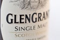 Glen Grant Speyside Single Malt Scotch Whisky bottle closeup