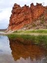 The Glen Helen gorge in the Mcdonnell ranges Royalty Free Stock Photo