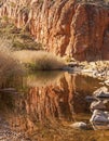 Glen helen gorge reflection central australia Royalty Free Stock Photo