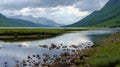 Glen and Loch Etive from near Gualachulian, Scotland Royalty Free Stock Photo