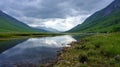 Glen and Loch Etive from near Gualachulian, Scotland Royalty Free Stock Photo