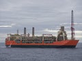 The Glen Lyon FPSO seen from the Bridge of a Seismic Vessel Royalty Free Stock Photo