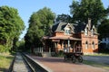 Glen Mills Train Station of SEPTA of Pennsylvania Royalty Free Stock Photo