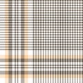 Glen pattern in brown, yellow, white. Seamless tweed check plaid for tablecloth, blanket, throw. Royalty Free Stock Photo