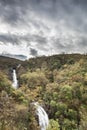 Glen Righ Waterfalls near Fort William in Scotland. Royalty Free Stock Photo