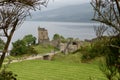 Urquart Castle on the banks of Loch Ness. Glen Urquhart, Inverness, Scotland, September 18, 2014.