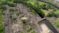 Glenarm Village aerial photo Royalty Free Stock Photo