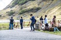 Glencoe Scotland - May 14 2017 : Asian tourist enjoying the landscape