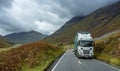 European lorry on the road