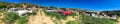 GLENDALE, UT - JUNE 20, 2018: Old cars wreckage on a sunny summer day. Auto graveyard vintage cars - Panoramic view Royalty Free Stock Photo