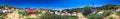 GLENDALE, UT - JUNE 20, 2018: Old cars wreckage on a sunny summer day. Auto graveyard vintage cars - Panoramic view Royalty Free Stock Photo