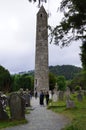 Glendalough, Ireland: the Round Tower in the monastic city