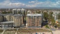 GLENELG, AUSTRALIA - SEPTEMBER 15, 2018: Aerial view of beautiful city skyline on a sunny day. Glenelg is a famous attraction near