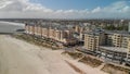 GLENELG, AUSTRALIA - SEPTEMBER 15, 2018: Aerial view of beautiful city skyline on a sunny day. Glenelg is a famous attraction near