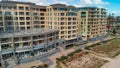 GLENELG, AUSTRALIA - SEPTEMBER 14, 2018: Aerial view of buildings along the coast