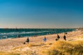 Glenelg Beach view with people on a bright day