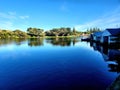 Glenelg River Boat Houses at Nelson Royalty Free Stock Photo