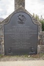 The Jacobite Monument plaque Glenfinnan Scotland