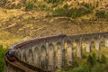 Glenfinnan Railway Viaduct Scotland Harry Potter steam train Royalty Free Stock Photo
