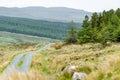 Glengesh Pass, a mountain pass road in west Donegal between the heritage town of Ardara and the lovely village of Glencolumbcille Royalty Free Stock Photo