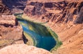 Glenn Canyon and the Colorado River. Gorge Horseshoe band. Arizona Tourist Attractions Royalty Free Stock Photo