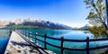 Glenorchy wharf on a clear day in New Zealand