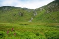 Glenveagh National Park, Donegal in Northern Ireland. Beautiful rough landscape with green moss forest, lake, park and Royalty Free Stock Photo