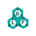 GLF creative minimalist letter logo. GLF unique vector initials alphabet letter logo Royalty Free Stock Photo