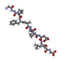 Gliadin derived peptide. Immunogenic breakdown product of gliadin (gluten), playing an essential role in celiac disease Royalty Free Stock Photo