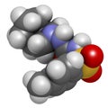 Gliclazide diabetes drug molecule. Sulfonylurea class anti-diabetic agent