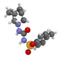 Gliclazide diabetes drug molecule. Sulfonylurea class anti-diabetic agent