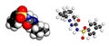 Gliclazide diabetes drug molecule. Sulfonylurea class anti-diabetic agent