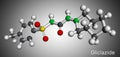 Gliclazide molecule. It is sulfonylurea compound with hypoglycemic activity, used for treatment of non-insulin-dependent diabetes