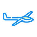 glider airplane aircraft color icon vector illustration