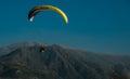 Glider on a background of mountains and sky Royalty Free Stock Photo