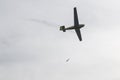 Glider flying upon the lake Royalty Free Stock Photo