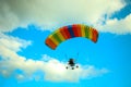 A glider flying under the blue sky Royalty Free Stock Photo