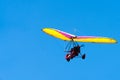 Glider high in the sky. Glider on a blue sky background. Royalty Free Stock Photo