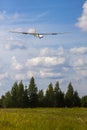 Glider landing Royalty Free Stock Photo