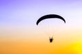 Glider, Paramotor flying in the sky