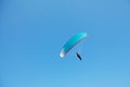 Glider pilot flying on glider. Skydiving flying. Parachute extreme sport