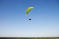 Glider pilot flying on glider. Skydiving flying. Parachute extreme sport Royalty Free Stock Photo