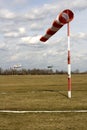 Glider pulled above an airfield Royalty Free Stock Photo